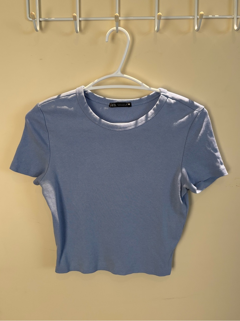Zara Light Blue Crop Tshirt